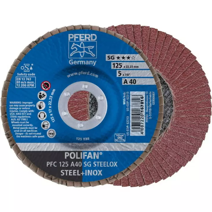 Flap disc pfc 125 a 40 sg, pferd - Lamellilaikat - 503-167816PFERD - 1