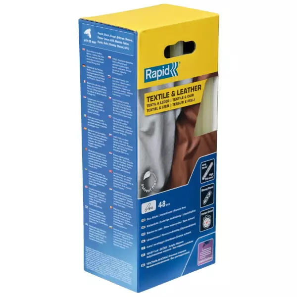 Glue sticks 12x190mm, textile & leather, 48pcs, rapid - Liimat - 503-5001419RAPID - 1