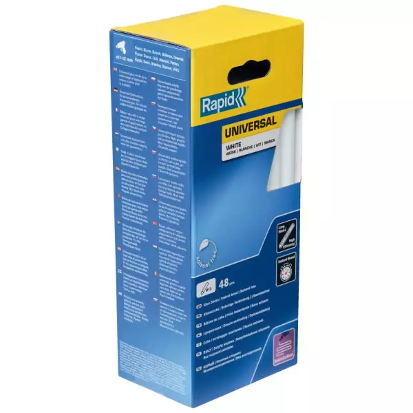 Glue sticks 12x190mm, universal, white, 48pcs, rapid - Liimat - 503-5001412RAPID - 1