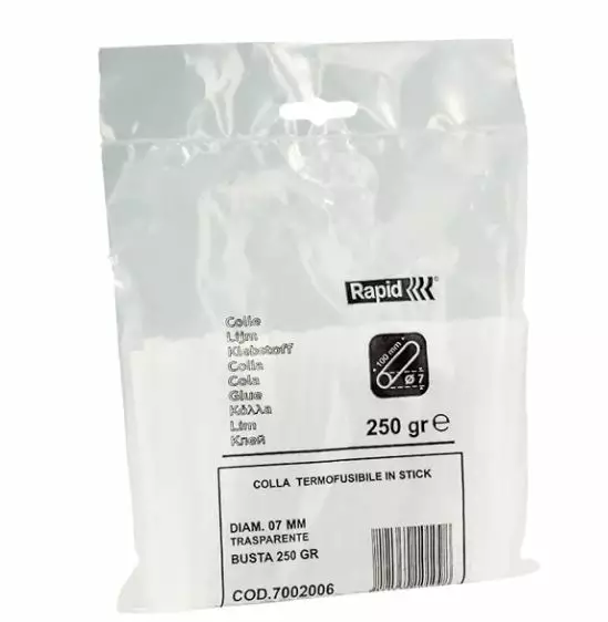 Glue sticks 7x100mm, multi purpose, transparent, 250g, rapid - Liimat - 503-57002006RAPID - 1