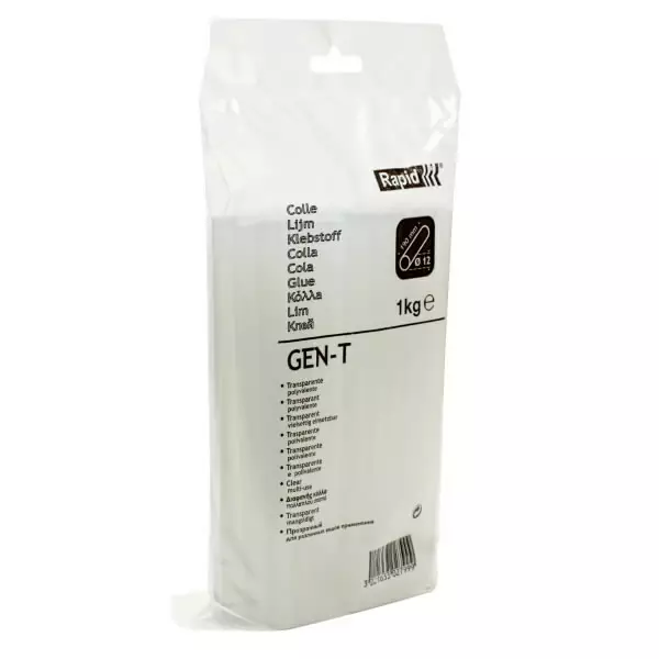 Glue sticks pro 12x190mm, universal, gen-t, transparent, 1kg, rapid - Liimat - 503-40302799RAPID - 1