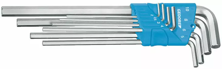 Hexagon allen key set h42el-88a, gedore - Kuusiokoloavaimet - 503-1543555GED - 1