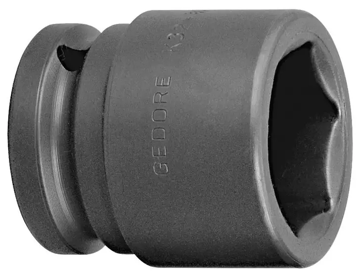 Kuusikulmainen lyömäsoittimet iskukanta 3/4",short k32 19mm´, gedore - Hylsyt ja voimahylsyt - 503-6282120GED - 1