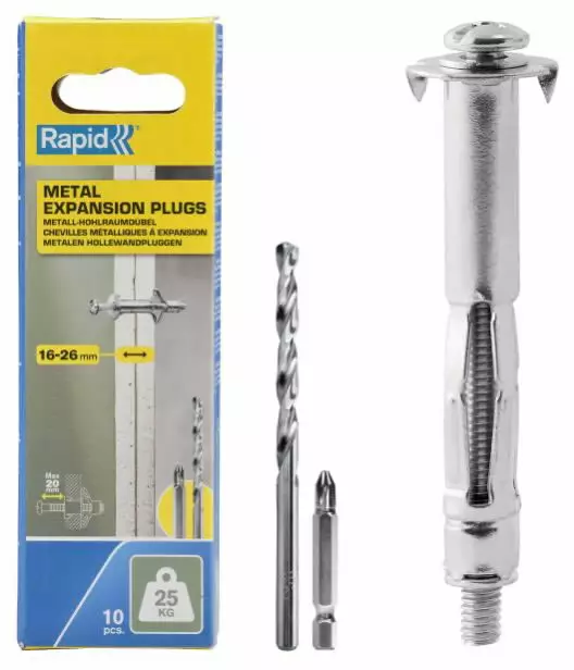 Levyankkuri, levyn paksuus 16–26 mm, kuormitus 25 kg, rapid - Lävistys ja niittaus - 503-5001547RAPID - 1