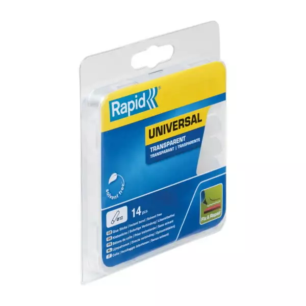 Liimapuikot 12x94mm, multi purpose, väritön, 125g, rapid - Liimat - 503-40107356RAPID - 1