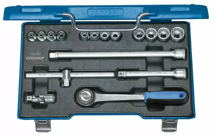 Padrun 3/8´´ komplekt d30gmu-3 6-19mm, gedore - Hylsysarjat - 503-6240200GED - 1