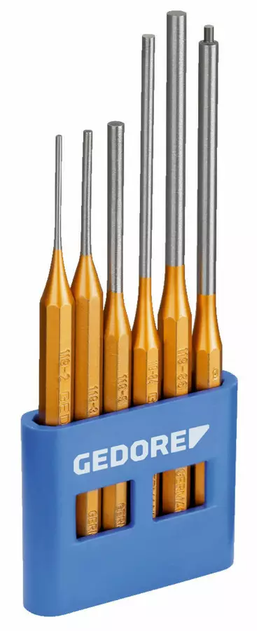 Pin punch set 6-pcs 116l, gedore - Tuurnat ja pistepuikot - 503-8839990GED - 1