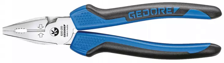 Power combination pliers 200 mm 2c-handle 8250-200 jc, gedore - Linjapihdit - 503-6707310GED - 1