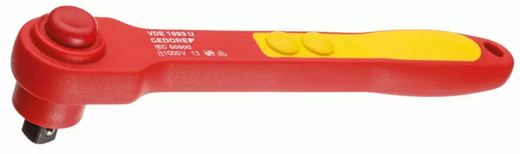Reversible ratchet, vde 1993 u, gedore - Hylsyt ja voimahylsyt - 503-6123910GED - 1