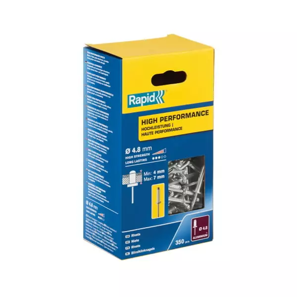 Rivets ?4.8 10mm alu 350pcs box, rapid - Lävistys ja niittaus - 503-5001435RAPID - 1