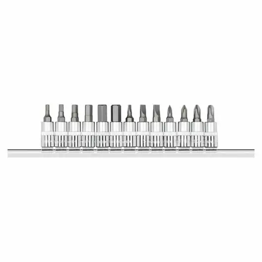 Screwdr.bit sockets 1/4 +rail 13pcs r48008013, gedore red - Hylsyt ja voimahylsyt - 503-3300022GEDRED - 1
