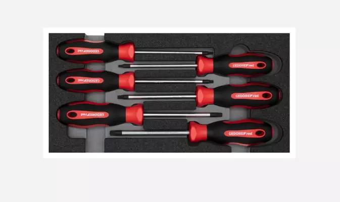 Screwdriver set tx 2/6 ct-module 6pcs r22150015, gedore red - Ruuvimeisselit - 503-3301714GEDRED - 1