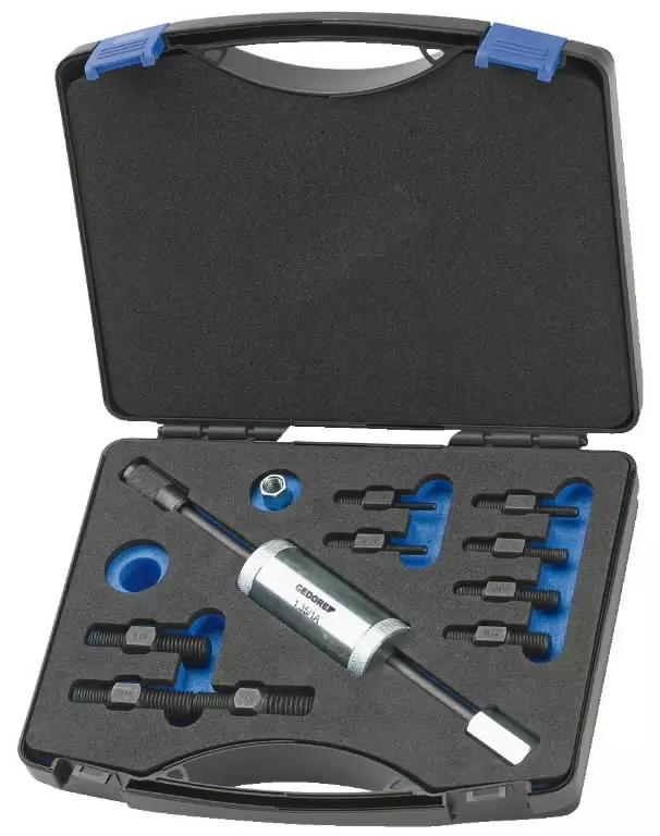 Set of threaded inserts with slide hammer 700 g, 11 pcs, gedore - Etäisyysmittarit - 503-1936557GED - 1