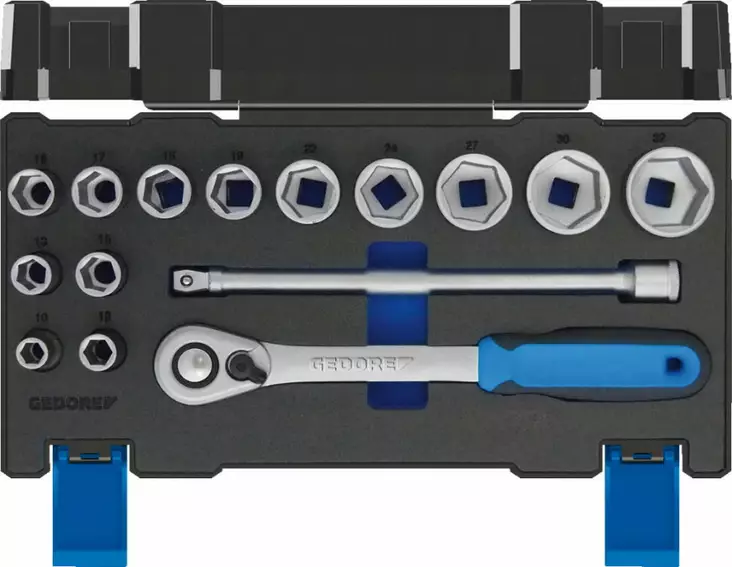 Socket set 1/2" (15 pcs), gedore - Hylsysarjat - 503-3014347GED - 1