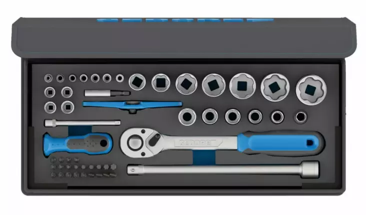 Socket set 1/4"-1/2" in textile bag 52 pcs, gedore - Hylsysarjat - 503-3085031GED - 1