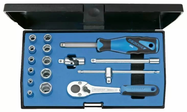 ´´socket set 1/4´´´´ 20 emu-10´´, gedore - Hylsysarjat - 503-6162220GED - 1