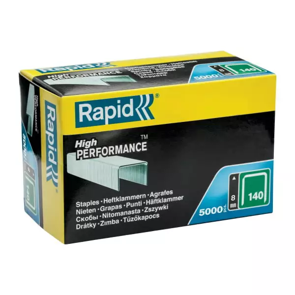 Staples 140/8 5000pcs, green, rapid - Niitit ja sinkilät - 503-11908111RAPID - 1