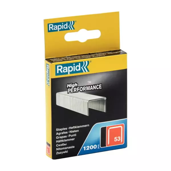 Staples 53/6 1200pcs, red, rapid - Niitit ja sinkilät - 503-23807400RAPID - 1