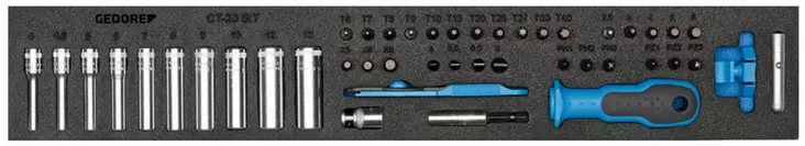 Tool module with tools 1500 es-20 bit, gedore - Työkalut työkaluvaunuihin - 503-1733419GED - 1