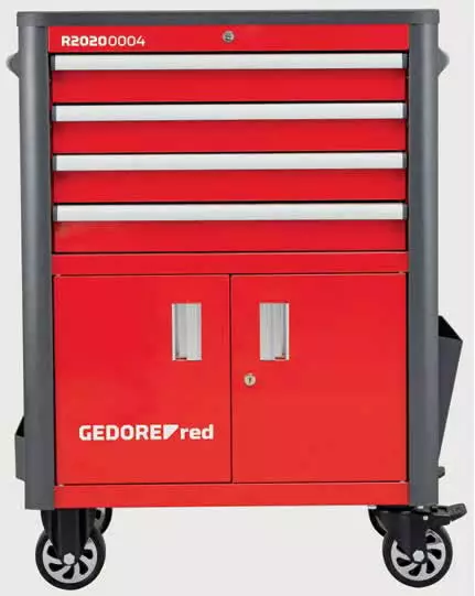 Tool trolley wingman 4draw. 1034x724x470 r20200004, gedore red - Työkaluvaunut ilman työkaluja - 503-3301688GEDRED - 1