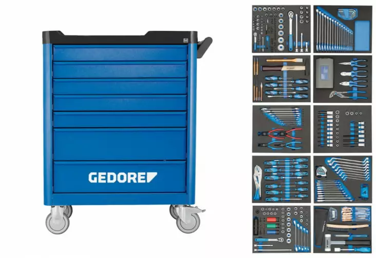 Tool trolley with 7 drawers with tool set (308 pieces), gedore - Työkaluvaunut työkaluilla - 503-2980347GED - 1