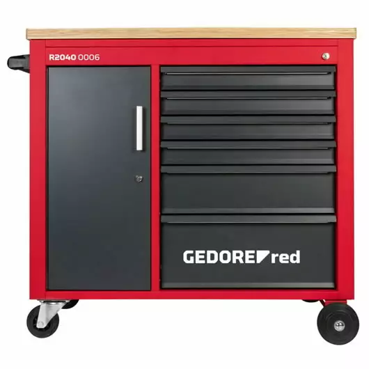 Tööriistakäru mechanic plus 6 sahtl. 988x431x935mm r20400006, gedore red - Työkaluvaunut ilman työkaluja - 503-3301818GEDRED - 1