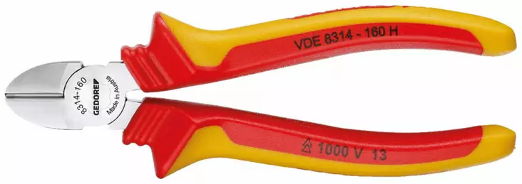 Vde side cutter with vde insulating sleeves 140 mm vde 8314, gedore - VDE-jännitesuojatut työkalut - 503-1552155GED - 1