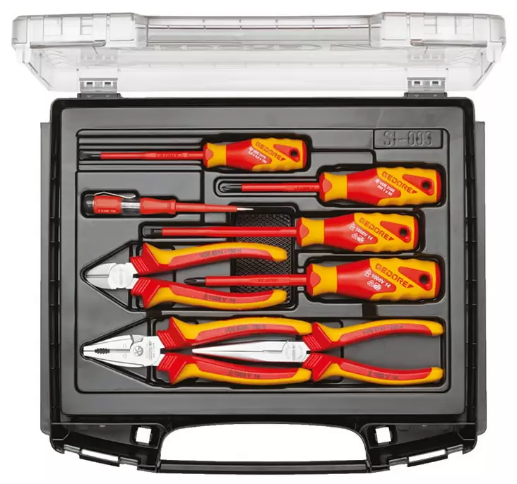 Vde tool set 8pcs rzb1-17, gedore - VDE-jännitesuojatut työkalut - 503-1828045GED - 1
