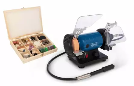 Penkkihiomakone hg35, tarvikesarjalla ja taipuisalla akselil, scheppach - Penkkihiomakoneet - 503-5903112901SCHE - 1