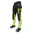 Työhousut riipputaskuilla jupiter slim fir hi-vis cl1, musta c58, pesso - Hi-Vis työhousut - 503-KD175HVG-C58PE - 1