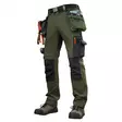 Työhousut riipputaskuilla nexus stretch, tumman vihreä c50, pesso - Työhousut - 503-KD185-OG-C50PE - 1