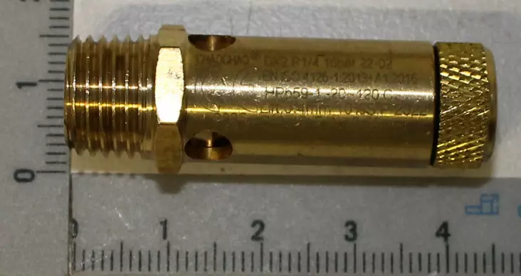 Safety valve 15bar / g 1/4" / sw 14 hc85v, scheppach - Tarvikevaraosat-503 - 503-5906151012SCHE - 1
