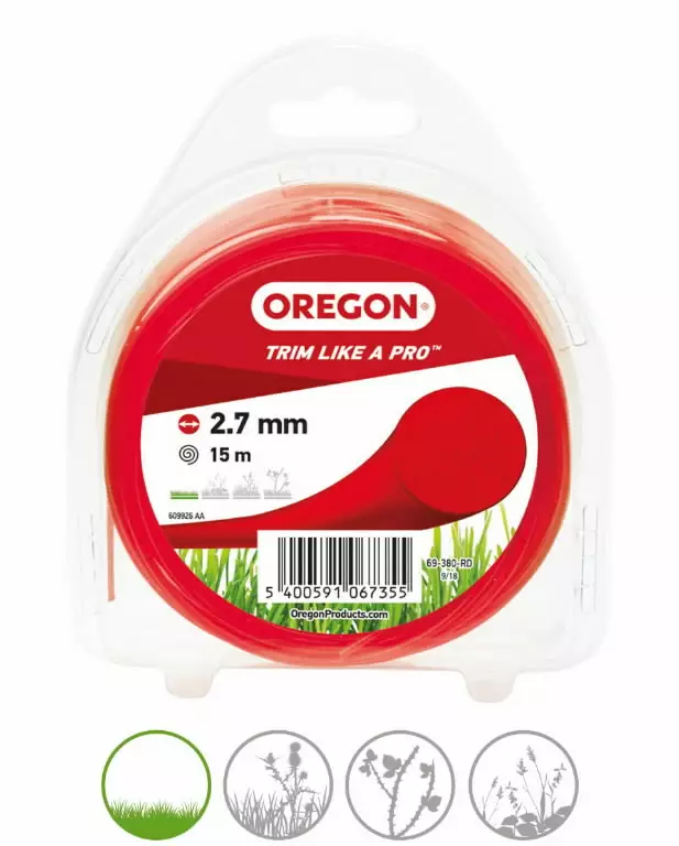 Siima punainen 2.7mm 15m, oregon - Tarvikevaraosat-503 - 503-69-380-RDORE - 1