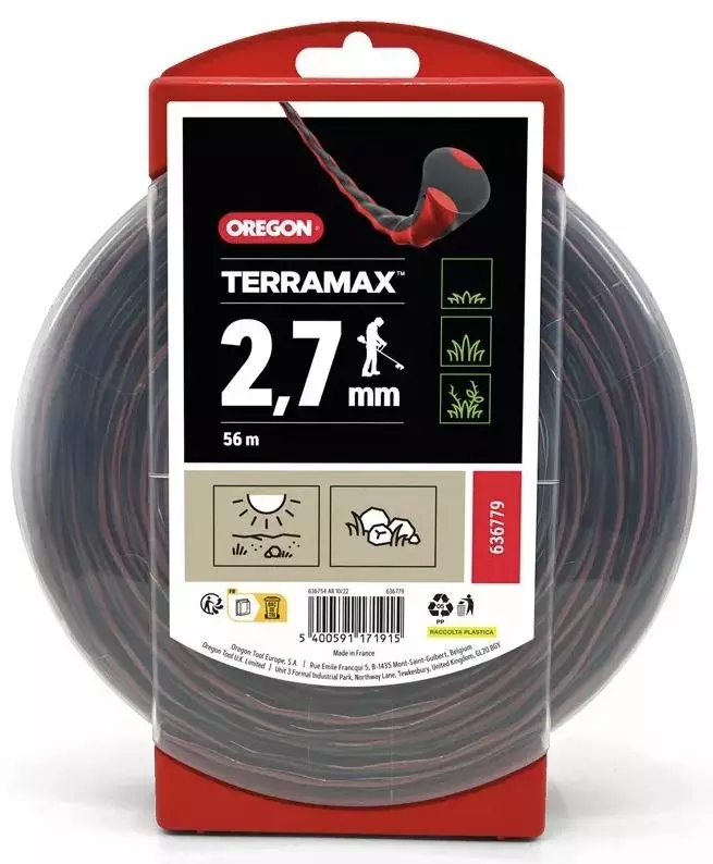 Trimmerin siima 2,7 mm 56 m terramax, oregon - Trimmerin siimat - 503-636779ORE - 1