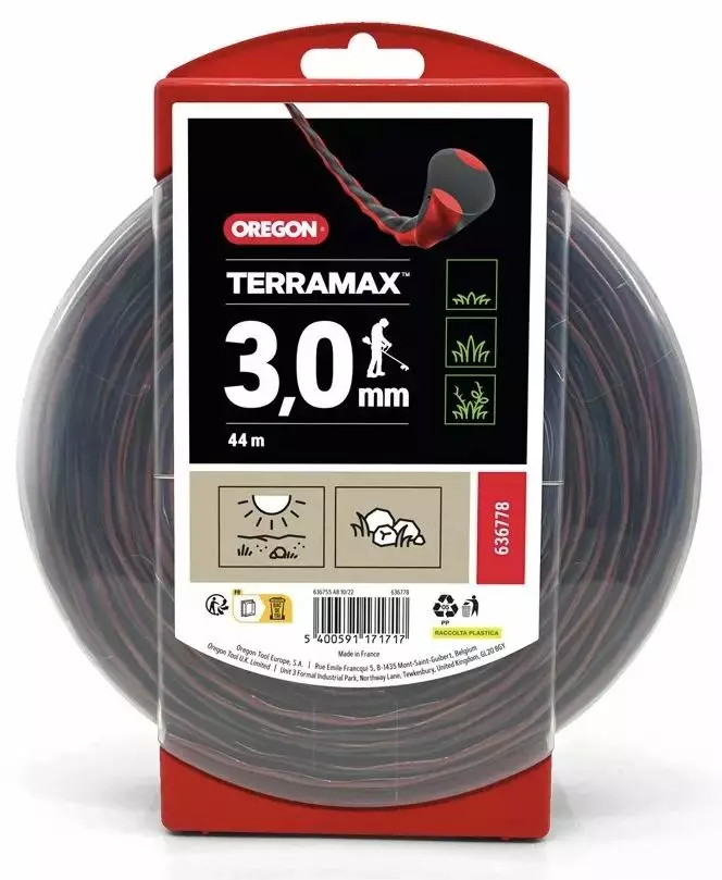 Trimmerin siima 3,0 mm 44 m terramax, oregon - Trimmerin siimat - 503-636778ORE - 1