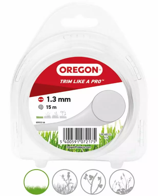 Trimmerin siima kirkas 1,3 mm 15 m, oregon - Trimmerin siimat - 503-69-482-CLORE - 1
