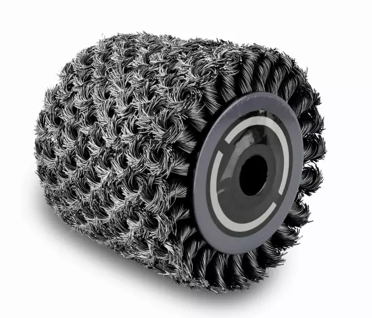 Twisted metal wire brush drum mrs1300 125x100mm, scheppach - Pyöröharjat - 503-7903800721SCHE - 1