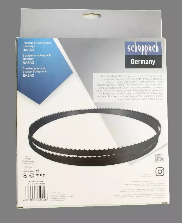 Vannesahanterä basa 2360x15 x0.5mm 4 tpi, scheppach - Vannesahanterät - 503-7901501613SCHE - 1