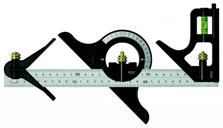 Combination square 300mm with protractor and center head, Vögel - Suorakulmat - 503-508090VOG - 1
