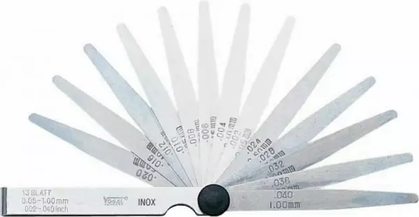 Feeler gauge set, stainless steel 13 blades, 0,05-1,00mm, vögel - Rakotulkit - 503-413105VOG - 1