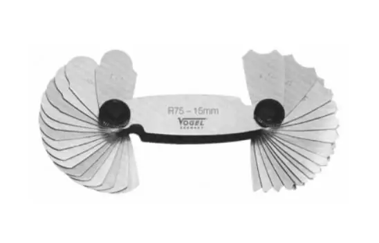 Radius gauges, 7.5-15 mm. 32 blades, vögel - Etäisyysmittarit - 503-472106VOG - 1