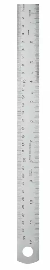 Steel rule 3000 x 30 x 1,0 mm stainless steel, vögel - Mittaviivaimet - 503-1019040300VOG - 1