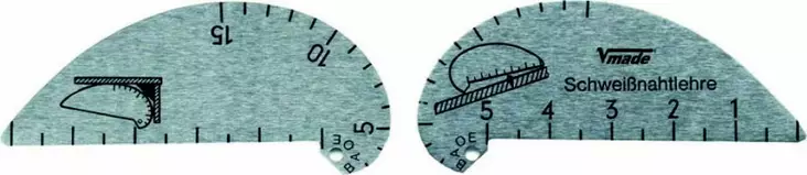 Welding gauge, aluminiumprinted scale, vögel - Hitsimitat - 503-474405VOG - 1