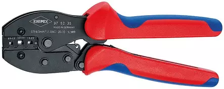 Crimping pliers 0,5-6mm2 20-10 awg, knipex - Johtoliitinpihdit ja puristinpihdit - 503-975235KNI - 1