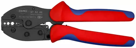 Crimping pliers 220mm rg 58/174/188/316, knipex - Johtoliitinpihdit ja puristinpihdit - 503-975250KNI - 1