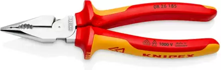 Needle-nose combination pliers 188mm vde 188mm, knipex - VDE-jännitesuojatut työkalut - 503-0826185KNI - 1