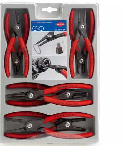 Precision circlip pliers set 8 pcs, knipex - Lukkorengaspihdit - 503-002004SBKNI - 1