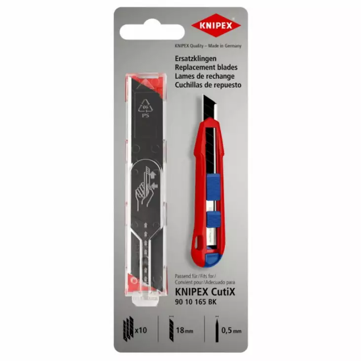 18mm baldes, stainless steel, 10pcs, knipex - Katkoteräveitset - 503-9010165E02KNI - 1