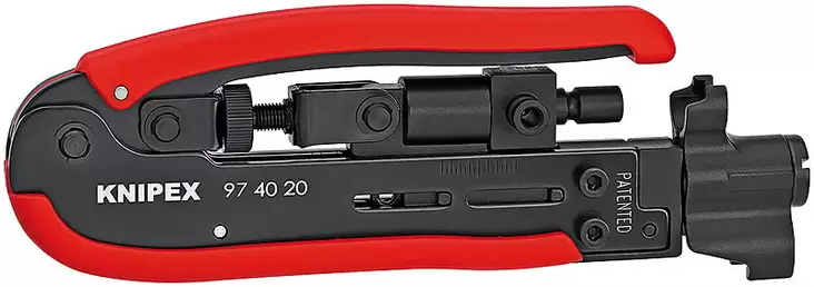 Compression tool for f, bnc and rca connectors, knipex - Johtoliitinpihdit ja puristinpihdit - 503-974020SBKNI - 1