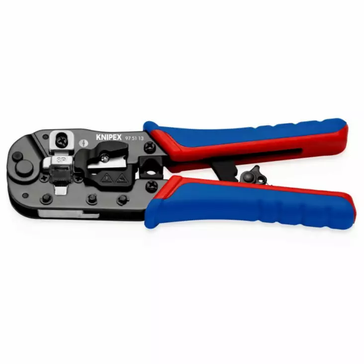 Crimping pliers for rj45 plugs, knipex - Johtoliitinpihdit ja puristinpihdit - 503-975113KNI - 1